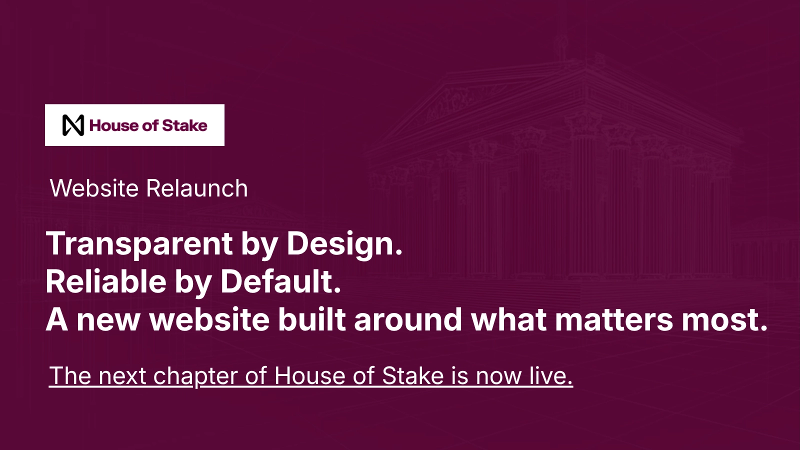 House of Stake website relaunch