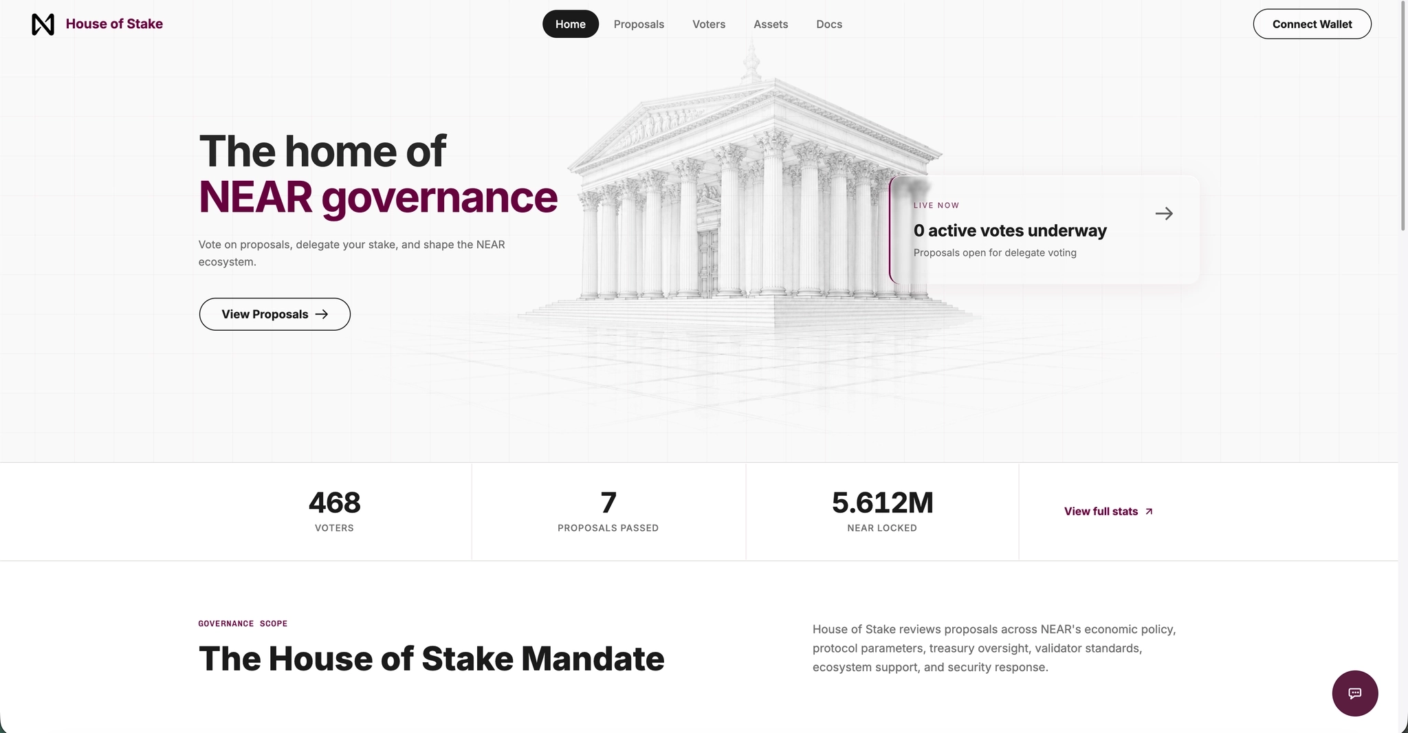 House of Stake revamped homepage